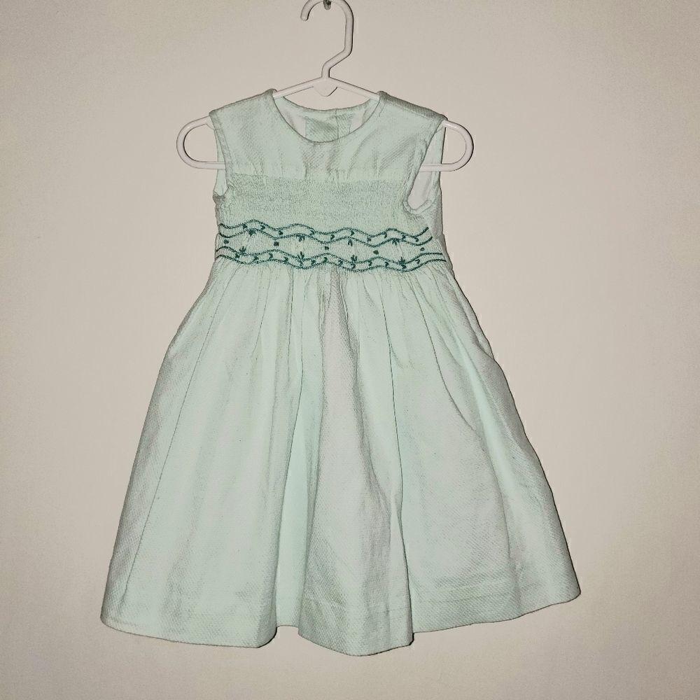 Nancy Jimenez mint color little girls dress